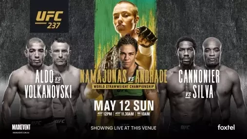 UFC 237: Namajunas vs. Andrade / Cannonier vs. Silva / Aldo vs. Volkanovski